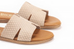 Mules plates en cuir fantaisie - Lince
