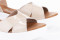 Sandales compensées en cuir verni - Beige - Lince