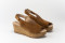 Sandales compensées en daim - Cuivre - Lince