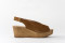 Sandales compensées en daim - Cuivre - Lince