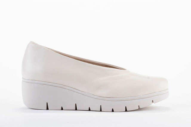 Chaussures compensées en cuir - Blanc - Lince