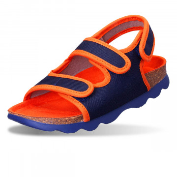 Sandales confortables enfants ergonomiques à scratch - Bleu - Futti
