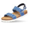 Sandales confortables plates en tissu à rivets - Bleu - Futti