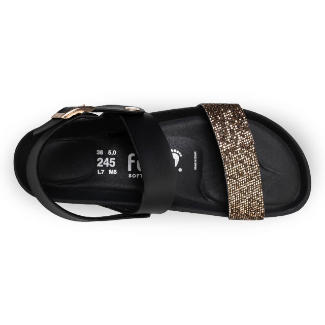 Sandales plates véganes à brillants - Noir - Futti