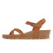 Sandales confortables compensées ergonomiques en cuir - Marron - Futti