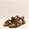 Sandales confortables plates à lanières entrelacées - Bleu - El naturalista
