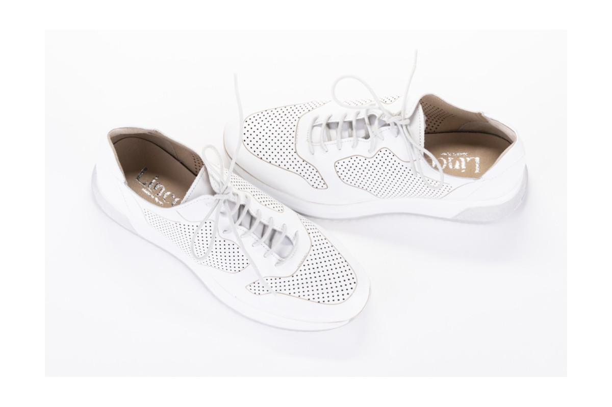 Baskets blanches en cuir - Blanc - Lince