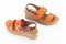 Sandales compensées à larges brides - Orange - Lince