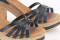 Sandales à talon en bois - Noir - Lince
