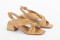 Sandales à talon carré à brides croisées - Beige - Lince