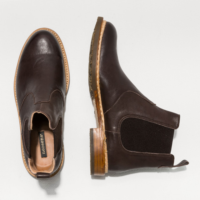 Bottines chelsea en cuir mat - Marron - Neosens