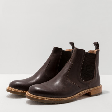 Bottines chelsea en cuir mat - Marron - Neosens