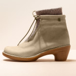 Bottines à talon doublée de laine - Beige - El naturalista