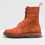 Bottines à lacets en cuir suédé fantaisie - Neosens