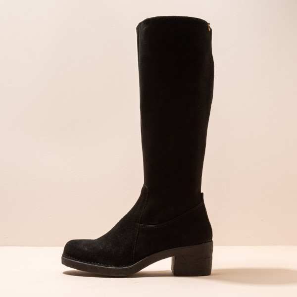 Bottes à talon en cuir doux - Noir - El naturalista