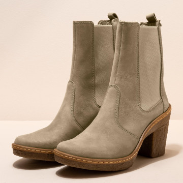 Bottines chelsea à talon recyclé - Beige - El naturalista