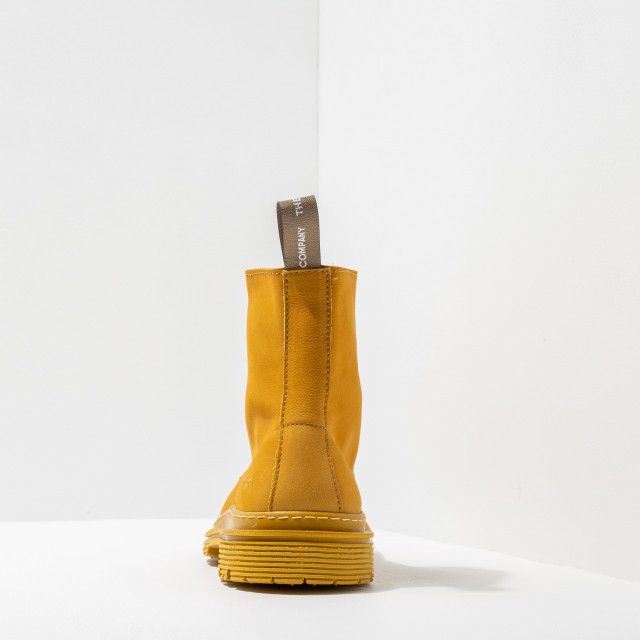 Bottines à lacets style rangers en nubuck - Jaune - art