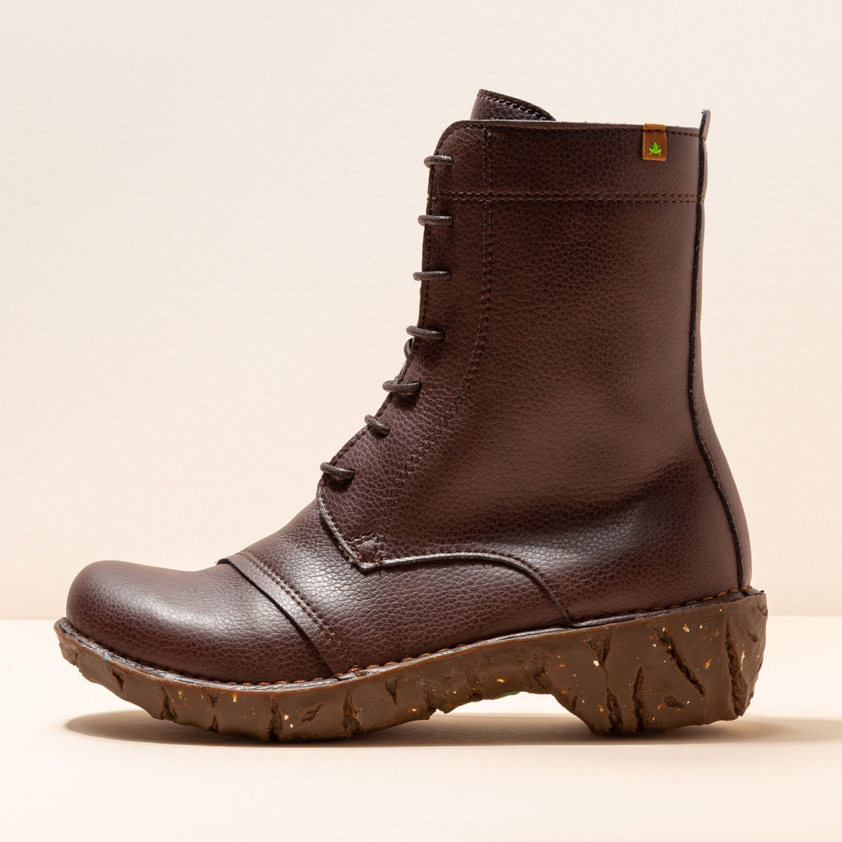 Bottines à lacets vegan style rangers - Marron - El naturalista