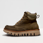 Bottines à lacets en nubuck à semelles crantées - art