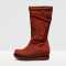 Bottes plateforme en cuir suédé - Rouge - art