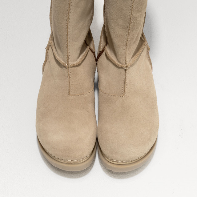 Bottes plateforme en cuir suédé - Beige - art