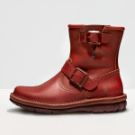 Bottines plates en cuir gras - art