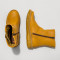 Bottines plates en cuir gras - Jaune - art