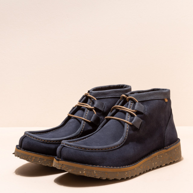 Low boots en cuir suédé - Bleu Marine - El naturalista