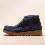 Low boots en cuir suédé - Bleu Marine - El naturalista