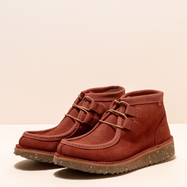 Low boots en cuir suédé - Rouge - El naturalista
