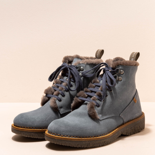 Bottines à lacets fourrées - Bleu Gris - El naturalista