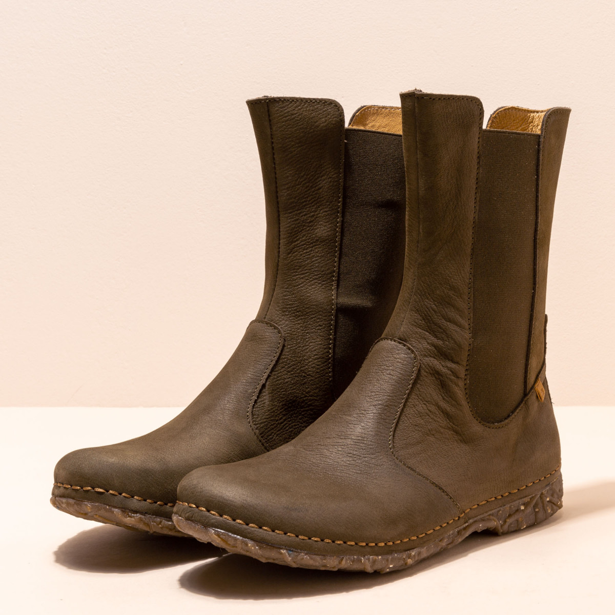 Bottines chelsea montantes - Kaki - El naturalista