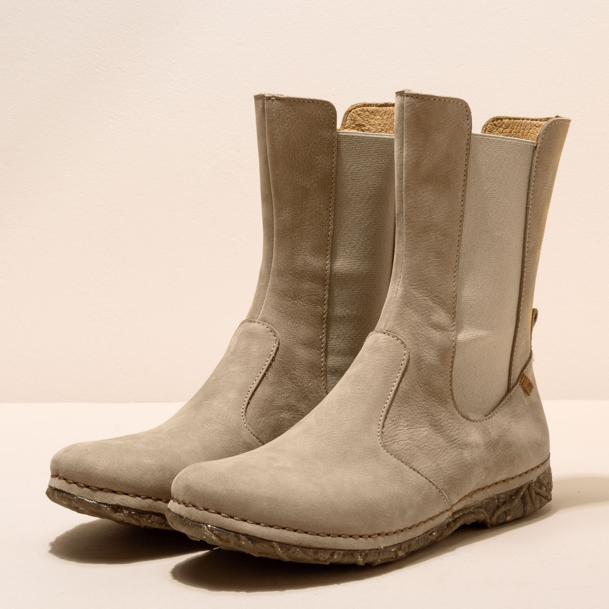 Bottines chelsea montantes - Beige - El naturalista