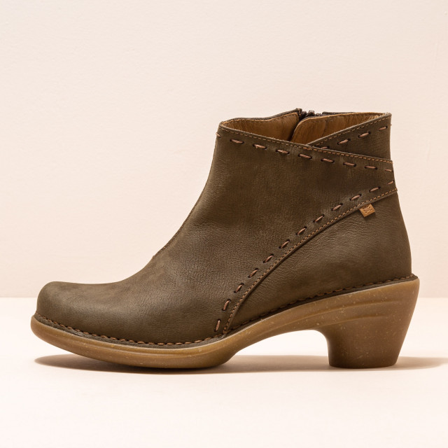 Bottines à talon en cuir à surpiqures - El naturalista