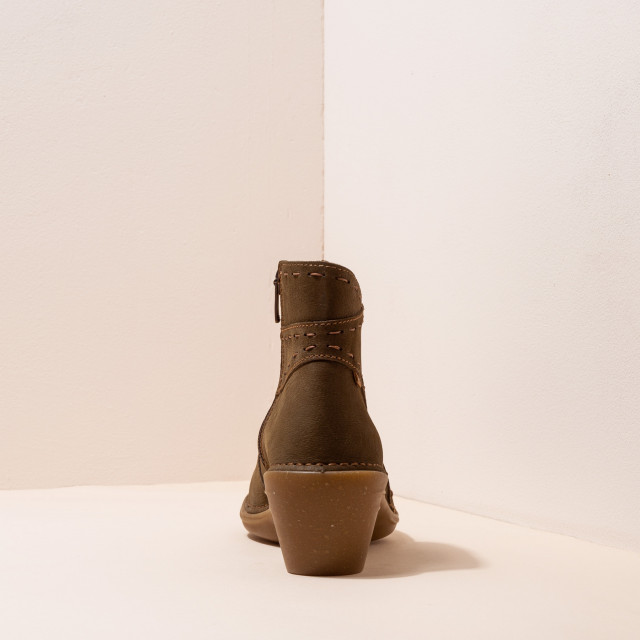 Bottines à talon en cuir à surpiqures - El naturalista
