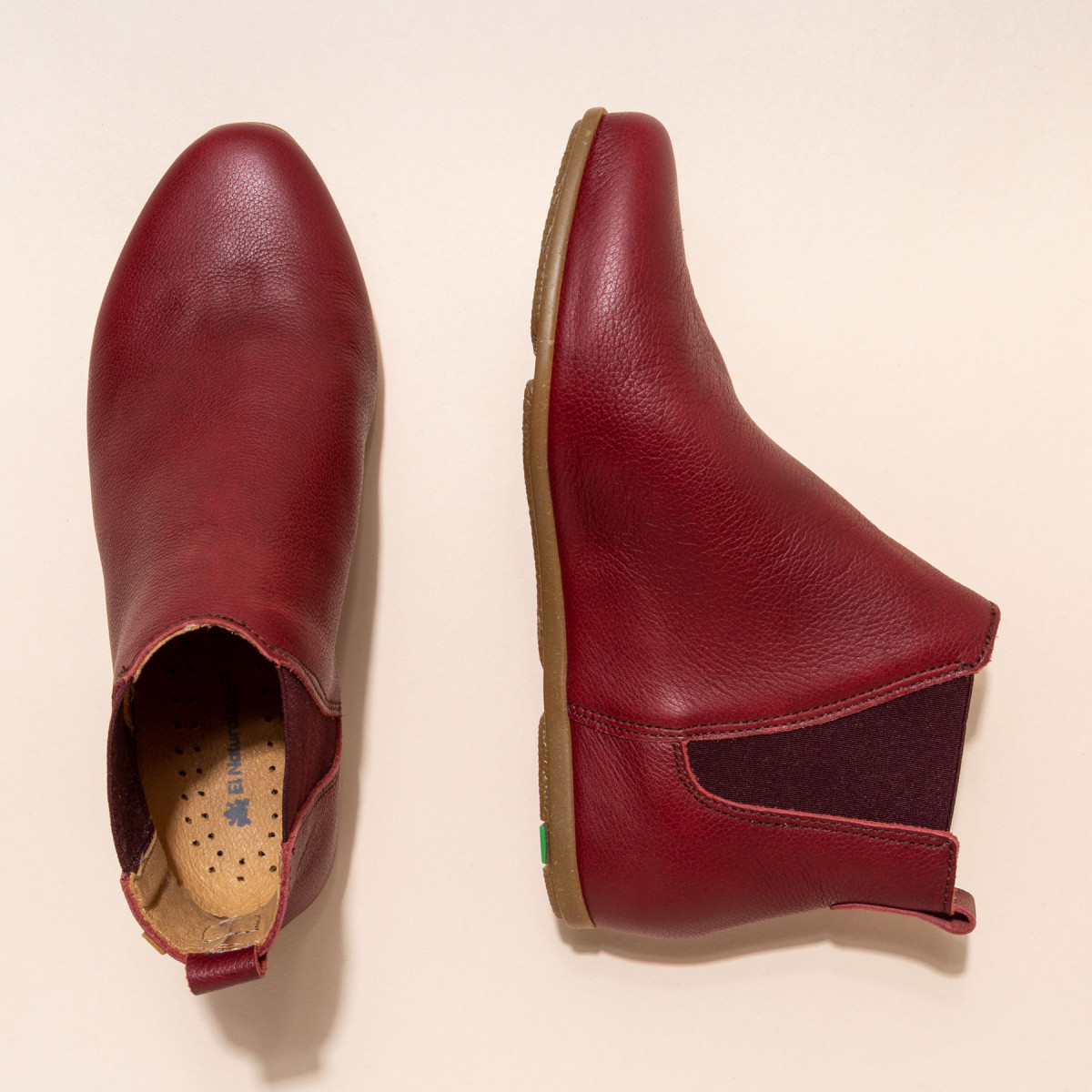 Chelsea boots en cuir - Rouge - El naturalista