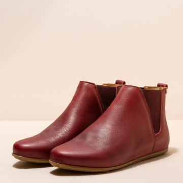 Chelsea boots en cuir - Rouge - El naturalista