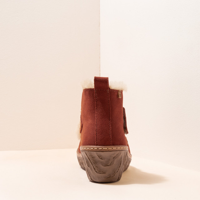 Bottines compensées doublées de laine - Rouge - El naturalista