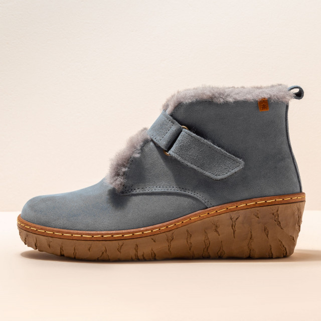 Bottines compensées doublées de laine - Bleu Gris - El naturalista