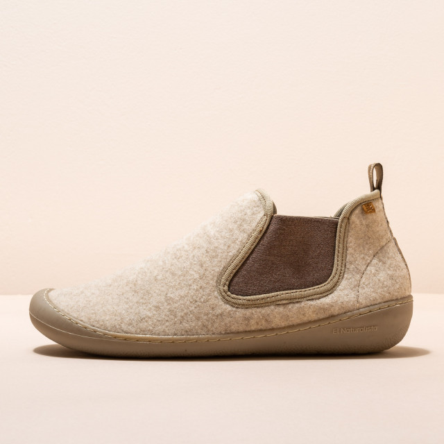 Chaussons montants en laine - Beige - El naturalista