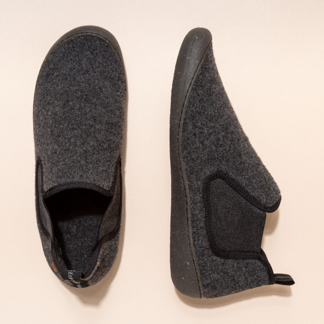 Chaussons montants en laine - Noir - El naturalista