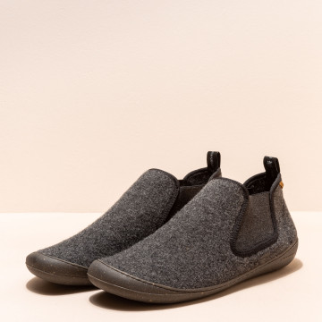 Chaussons montants en laine - Noir - El naturalista