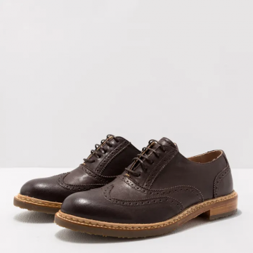 Derbies homme en cuir mat à bout fleuri - Marron - Neosens