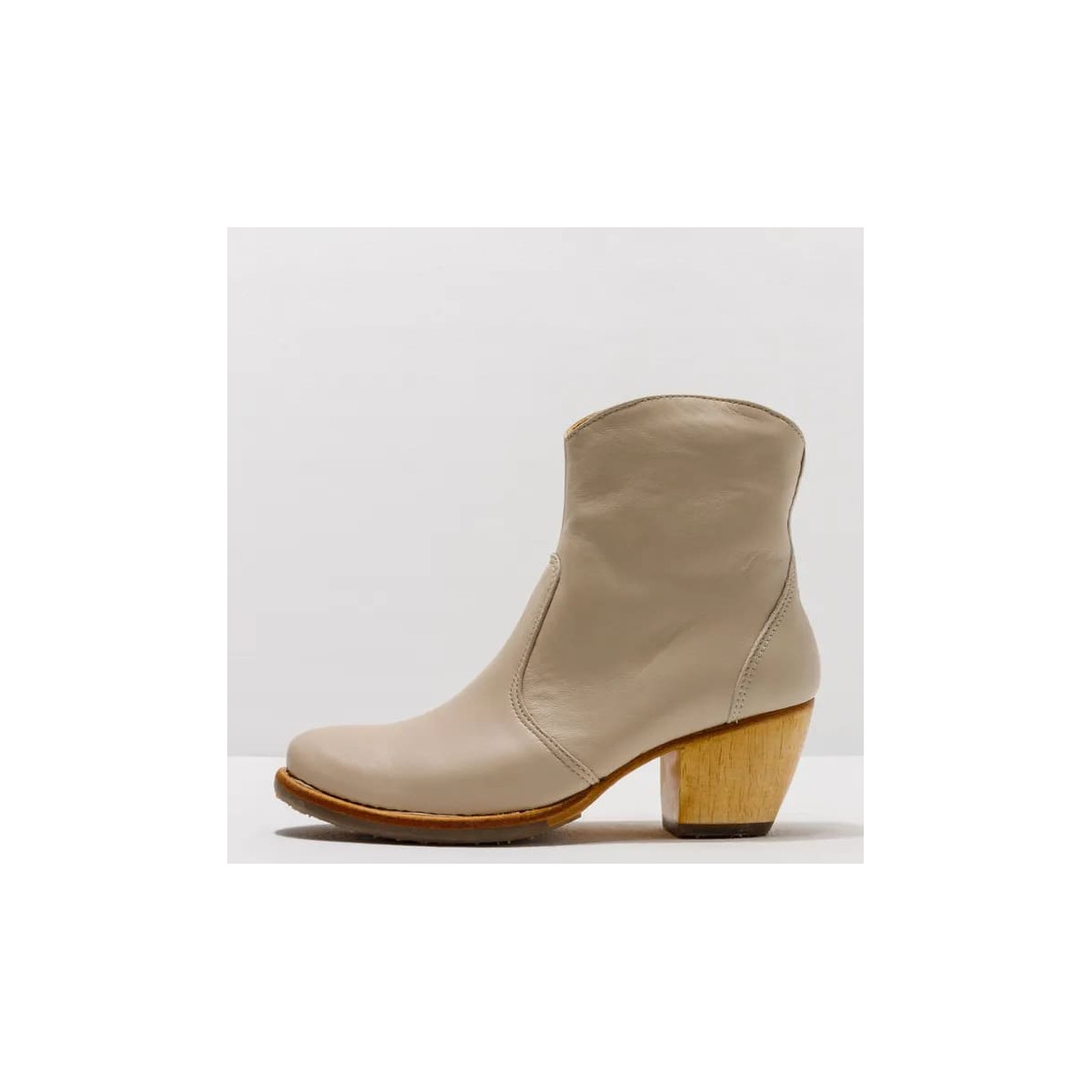 Bottines santiag en cuir - Crème - Neosens