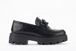 Mocassins plateforme en cuir - Noir - Lince