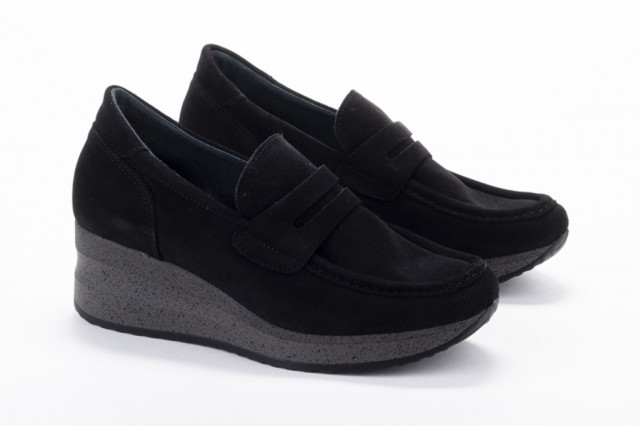 Mocassins compenses en cuir effet croco Femme Lince Elorell