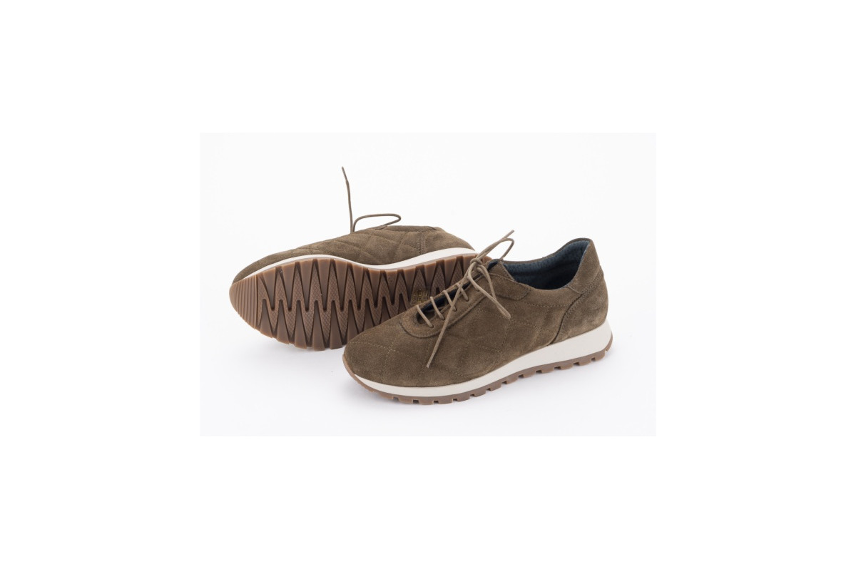 Baskets femme en daim - Kaki - Lince