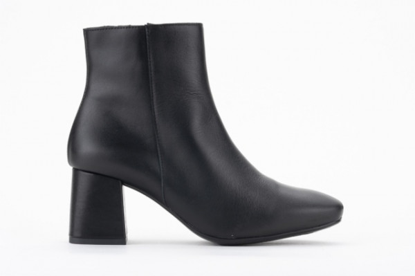 Bottines à talon en cuir - Noir - Lince