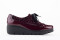 Chaussures compensées à lacets en cuir verni et daim - Lince