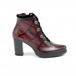 Bottines à talon en cuir patiné - Jose Saenz
